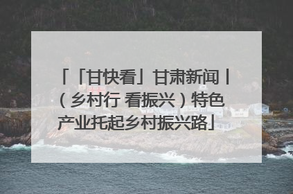 「甘快看」甘肃新闻丨（乡村行 看振兴）特色产业托起乡村振兴路