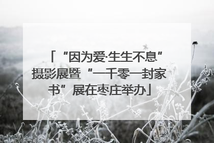 “因为爱·生生不息”摄影展暨“一千零一封家书”展在枣庄举办