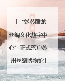 “彣芯雕龙·丝绸文化数字中心”正式落户苏州丝绸博物馆