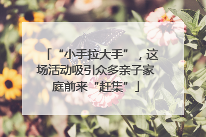 “小手拉大手”，这场活动吸引众多亲子家庭前来“赶集”