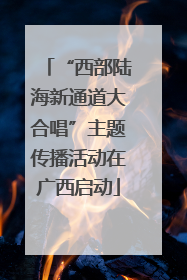“西部陆海新通道大合唱”主题传播活动在广西启动