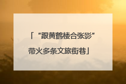 “跟黄鹤楼合张影”带火多条文旅街巷