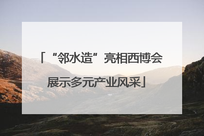 “邻水造”亮相西博会 展示多元产业风采