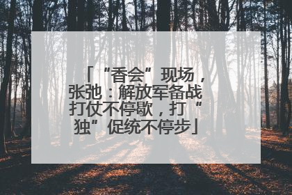 “香会”现场，张弛：解放军备战打仗不停歇，打“独”促统不停步