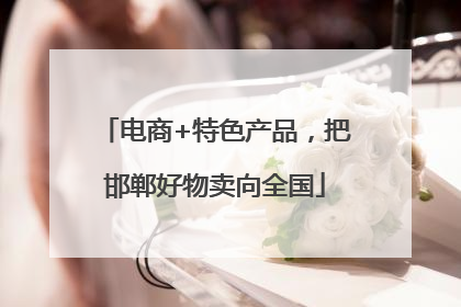 电商+特色产品，把邯郸好物卖向全国