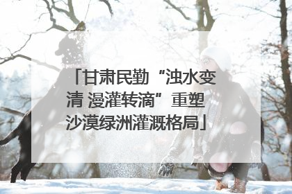 甘肃民勤“浊水变清 漫灌转滴”重塑沙漠绿洲灌溉格局