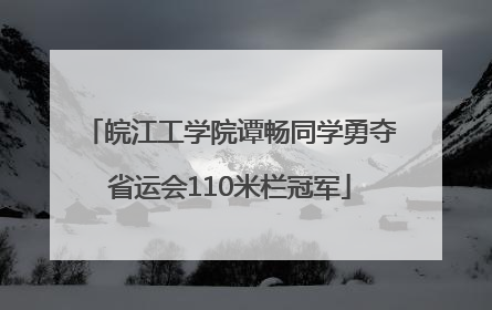 皖江工学院谭畅同学勇夺省运会110米栏冠军