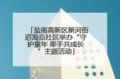 盐南高新区新河街道海嘉社区举办“守护童年 牵手共成长”主题活动