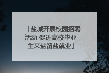 盐城开展校园招聘活动 促进高校毕业生来盐留盐就业