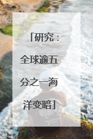 研究：全球逾五分之一海洋变暗