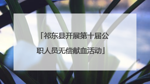 祁东县开展第十届公职人员无偿献血活动