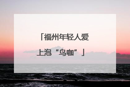 福州年轻人爱上泡“鸟咖”