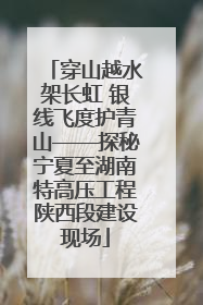 穿山越水架长虹 银线飞度护青山——探秘宁夏至湖南特高压工程陕西段建设现场