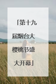 第十九届烟台大樱桃节盛大开幕