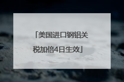 美国进口钢铝关税加倍4日生效