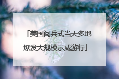 美国阅兵式当天多地爆发大规模示威游行