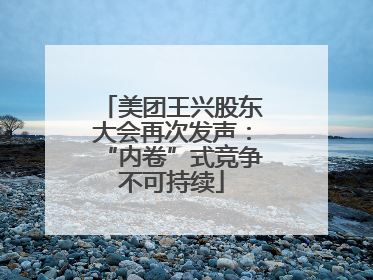 美团王兴股东大会再次发声：“内卷”式竞争不可持续
