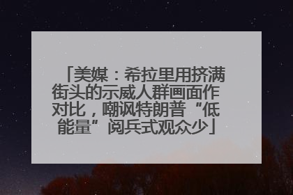 美媒：希拉里用挤满街头的示威人群画面作对比，嘲讽特朗普“低能量”阅兵式观众少