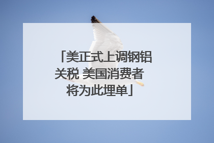 美正式上调钢铝关税 美国消费者将为此埋单