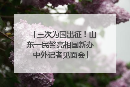 三次为国出征！山东一民警亮相国新办中外记者见面会