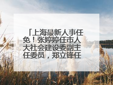 上海最新人事任免！张婷婷任市人大社会建设委副主任委员，郑立锋任市监察委委员