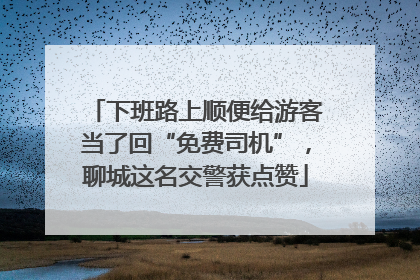 下班路上顺便给游客当了回“免费司机”，聊城这名交警获点赞
