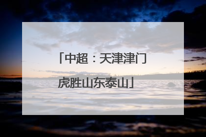 中超：天津津门虎胜山东泰山