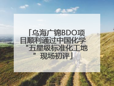 乌海广锦BDO项目顺利通过中国化学“五星级标准化工地”现场初评