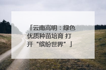 云南嵩明：绿色优质种苗培育 打开“缤纷世界”