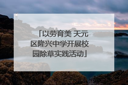 以劳育美 天元区隆兴中学开展校园除草实践活动