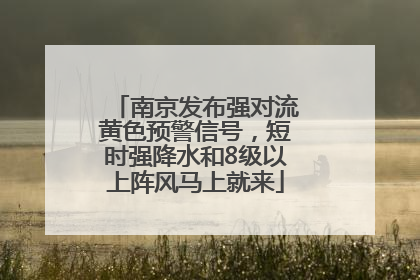 南京发布强对流黄色预警信号，短时强降水和8级以上阵风马上就来