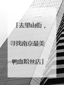 去望山街，寻找南京最美鸭血粉丝店