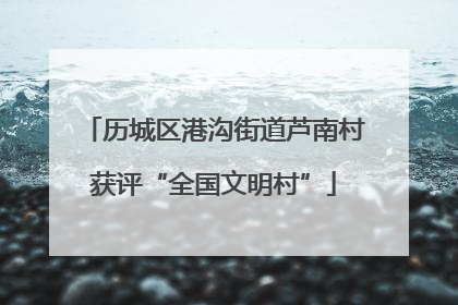 历城区港沟街道芦南村获评“全国文明村”