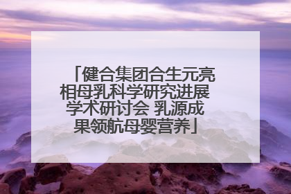 健合集团合生元亮相母乳科学研究进展学术研讨会 乳源成果领航母婴营养