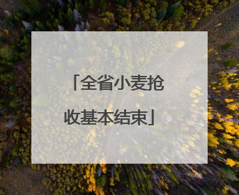 全省小麦抢收基本结束