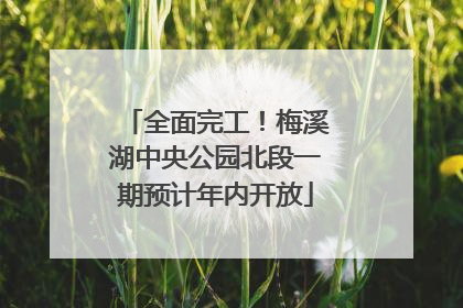 全面完工！梅溪湖中央公园北段一期预计年内开放