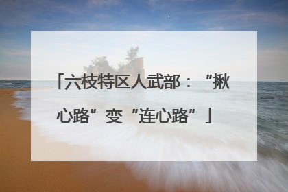 六枝特区人武部：“揪心路”变“连心路”
