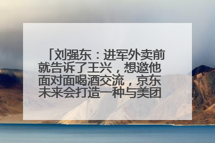 刘强东：进军外卖前就告诉了王兴，想邀他面对面喝酒交流，京东未来会打造一种与美团不同的商业模式