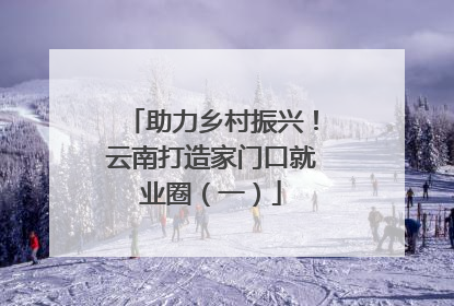 助力乡村振兴！云南打造家门口就业圈（一）