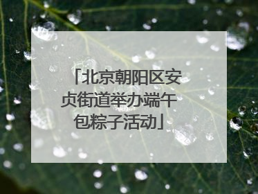 北京朝阳区安贞街道举办端午包粽子活动