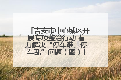 吉安市中心城区开展专项整治行动 着力解决“停车难、停车乱”问题（图）