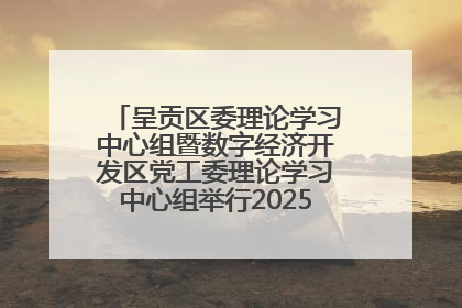 呈贡区委理论学习中心组暨数字经济开发区党工委理论学习中心组举行2025年第七次学习会议