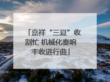 嘉祥“三夏”收割忙 机械化奏响丰收进行曲