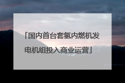 国内首台套氢内燃机发电机组投入商业运营