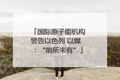 国际原子能机构警告以色列 以媒：“前所未有”