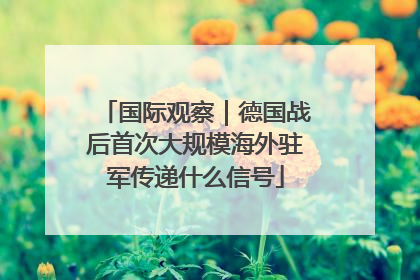 国际观察｜德国战后首次大规模海外驻军传递什么信号
