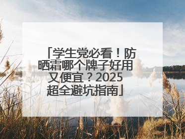 学生党必看！防晒霜哪个牌子好用又便宜？2025超全避坑指南