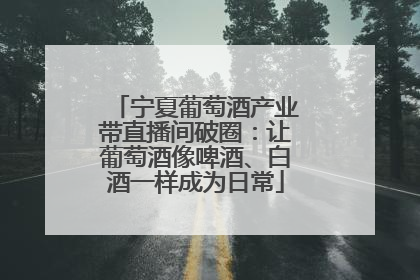 宁夏葡萄酒产业带直播间破圈：让葡萄酒像啤酒、白酒一样成为日常