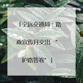 宁远交通局：路政宣传月交出 “护路答卷”