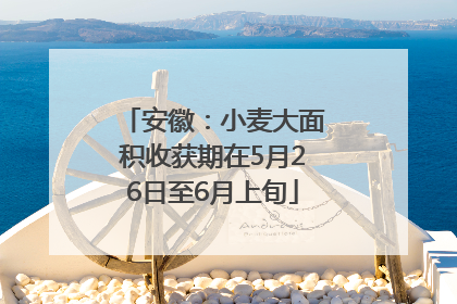 安徽：小麦大面积收获期在5月26日至6月上旬